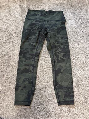 Girls' Camo High-Waist Active Leggings - Olive Green